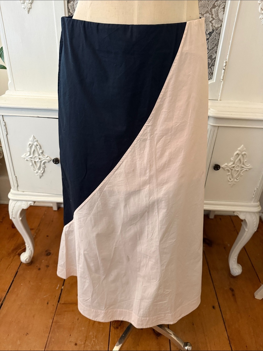 COS Slanted Seam Contrast Maxi Skirt
